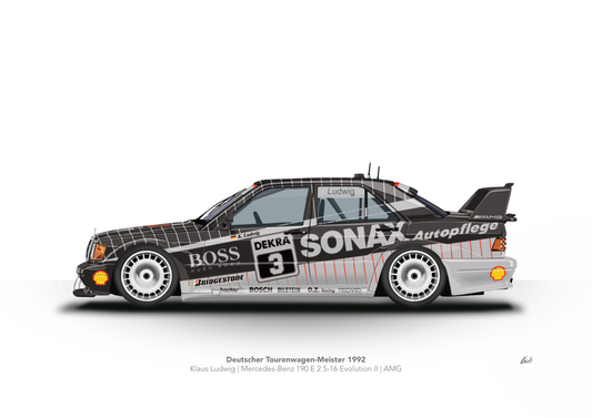 Deutscher Tourenwagen-Meister 1992 | Klaus Ludwig | Mercedes-Benz 190 E 2.5-16 Evolution II | AMG