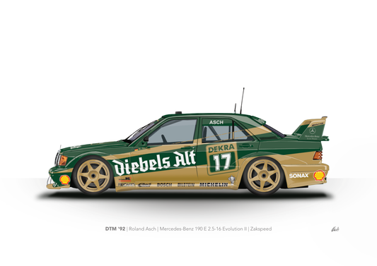 DTM '92 | Roland Asch | Mercedes-Benz 190 E 2.5-16 Evolution II | Zakspeed